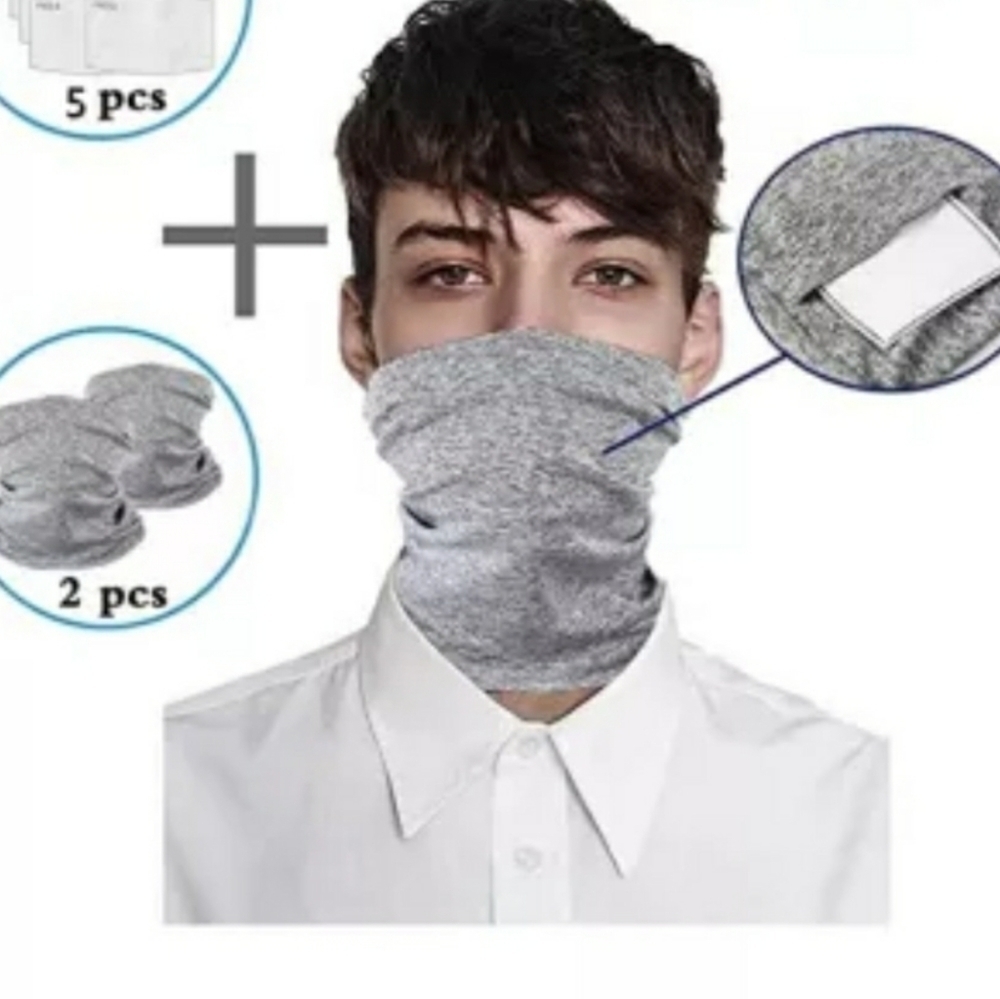 GAITER Mask Sale ~2 Pack with 5 Filters - Picture 2 of 5